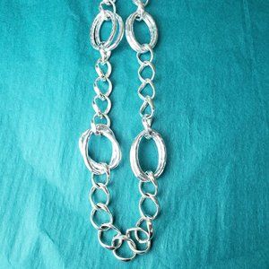 2/30$ Dana Buchman statement chain necklace silver tone